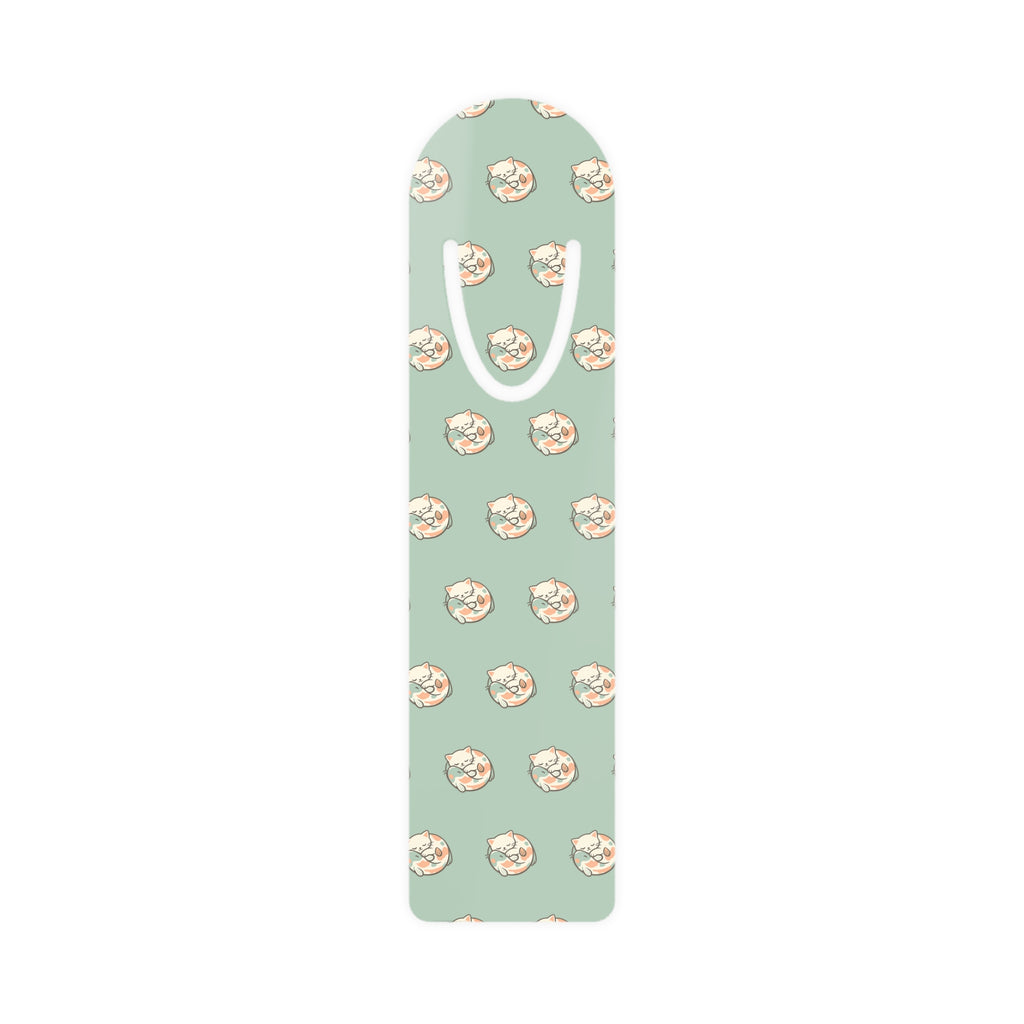 Cat & Koi Pattern Bookmark | Metal page marker, Bookmark, Mint Cat and Koi design