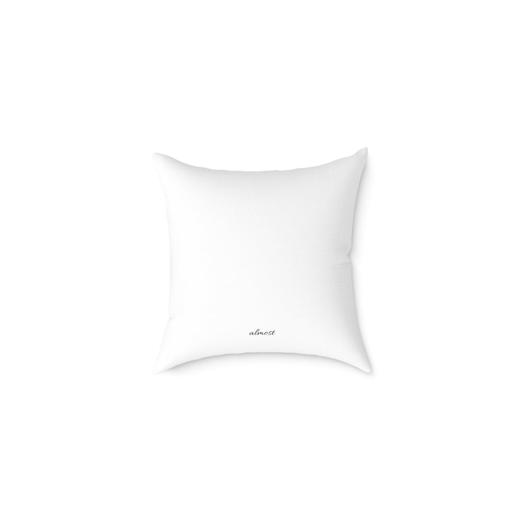 Almost Heart Square Pillow | White Black Grey Decorative Throw Pillow