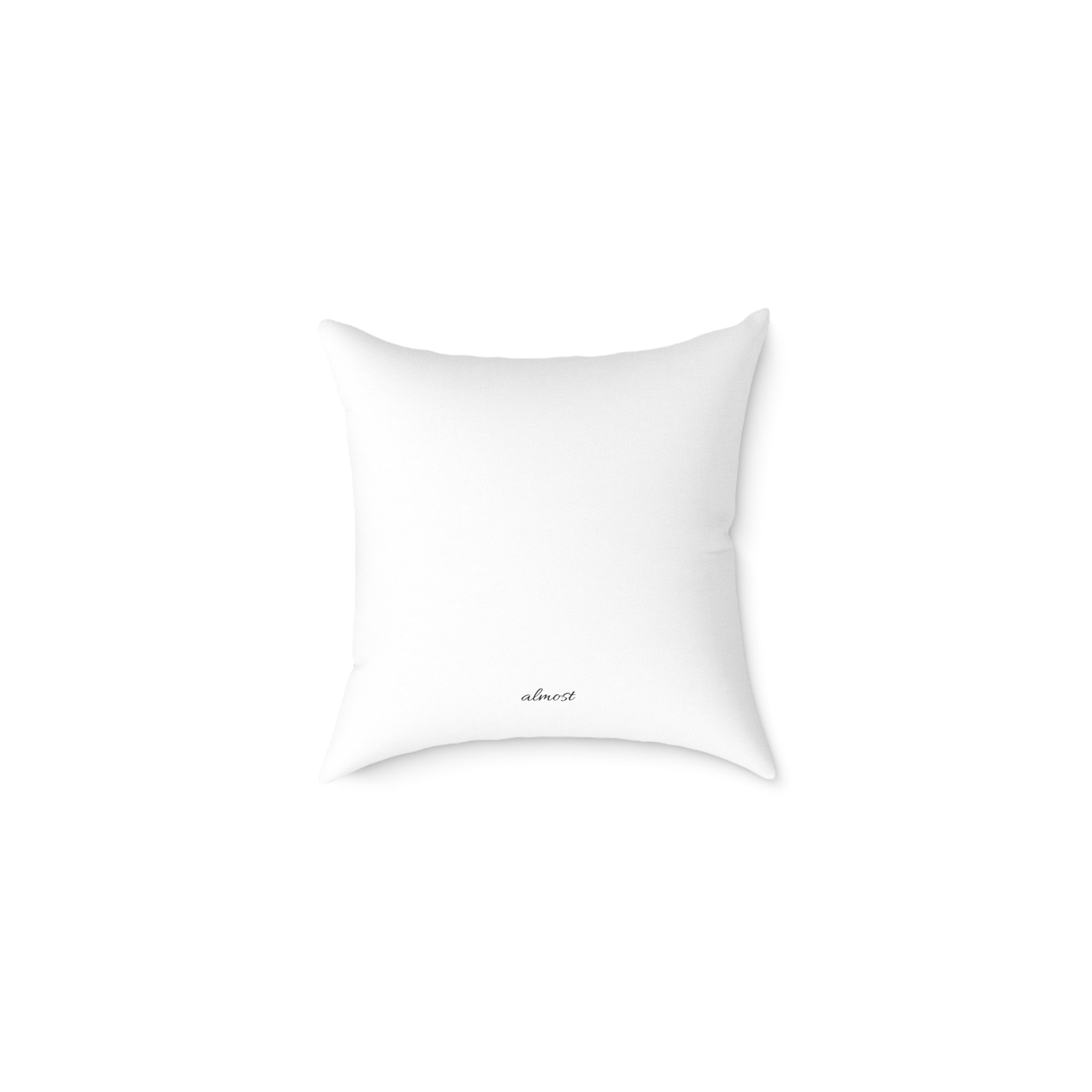 Almost Heart Square Pillow | White Black Grey Decorative Throw Pillow