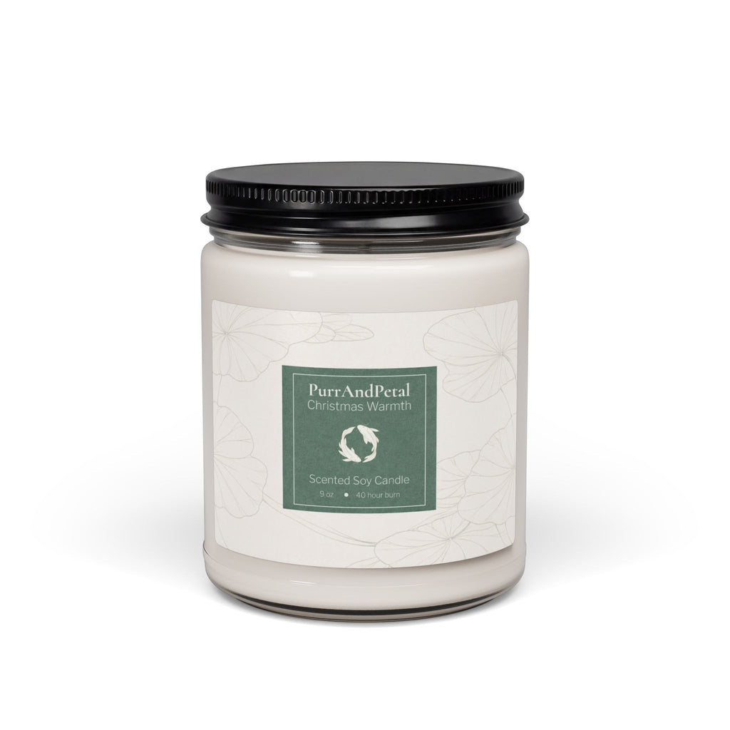 Scented Soy Candle 9oz — Natural Aromatherapy Jar (PurrAndPearl)
