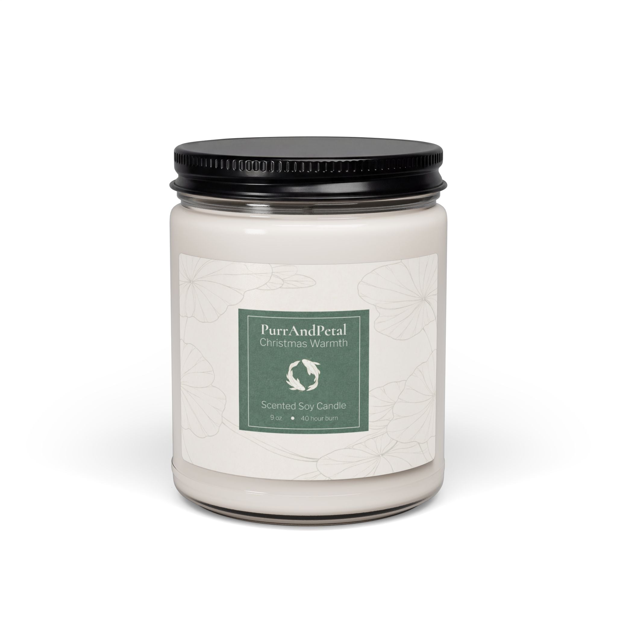 Scented Soy Candle 9oz — Natural Aromatherapy Jar (PurrAndPearl)