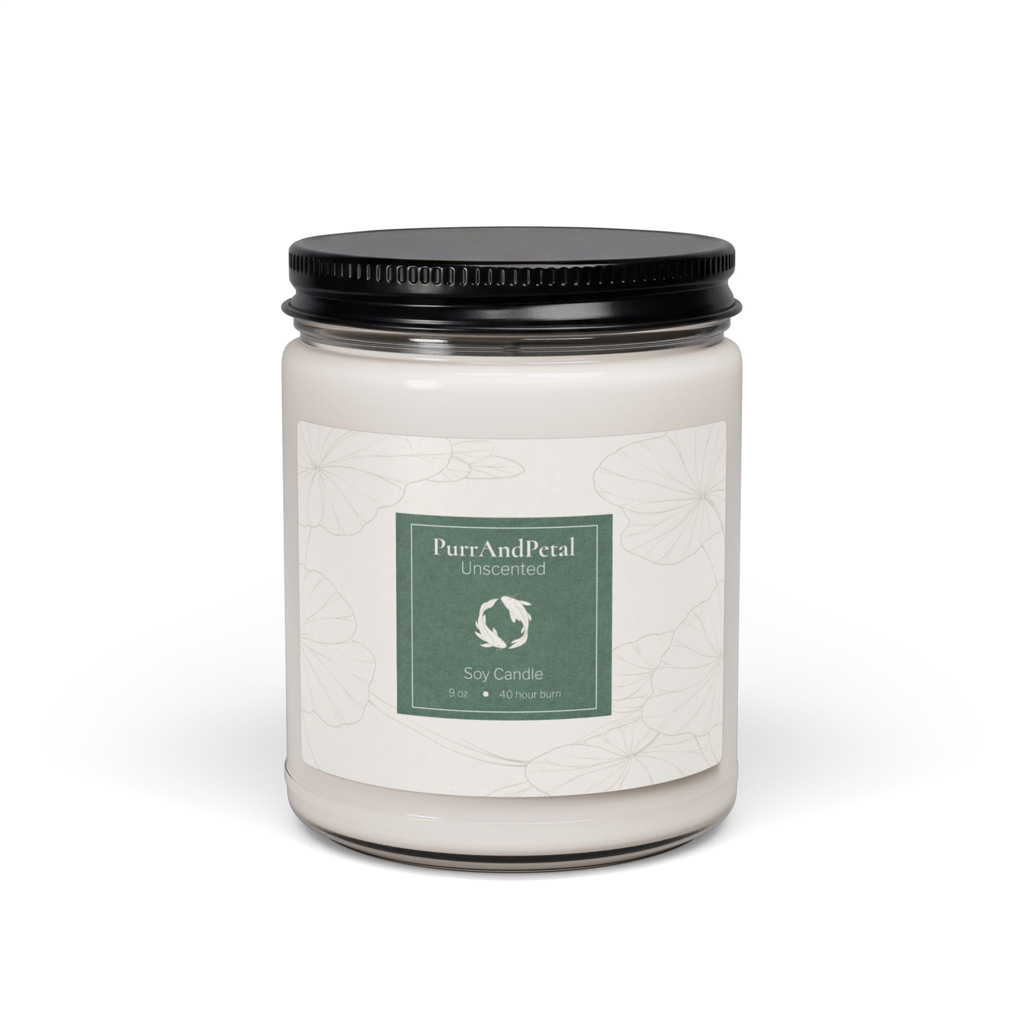 Scented Soy Candle 9oz — Natural Aromatherapy Jar (PurrAndPearl)