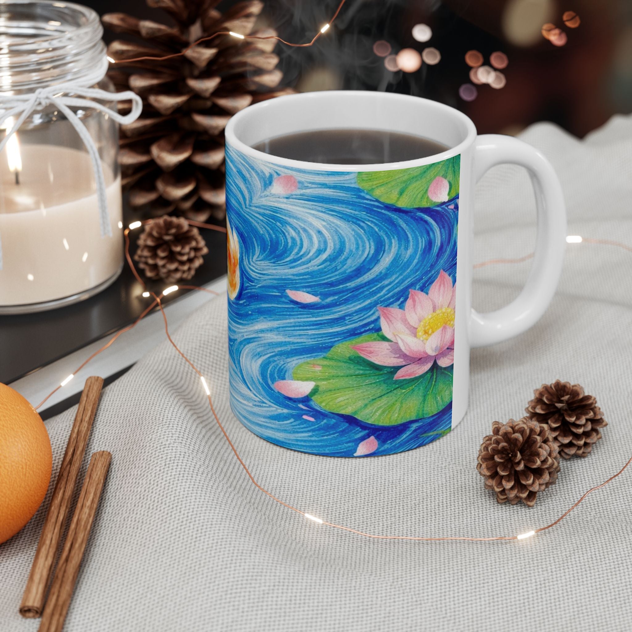 Koi Fish Pond Mug | Ceramic Coffee Cup