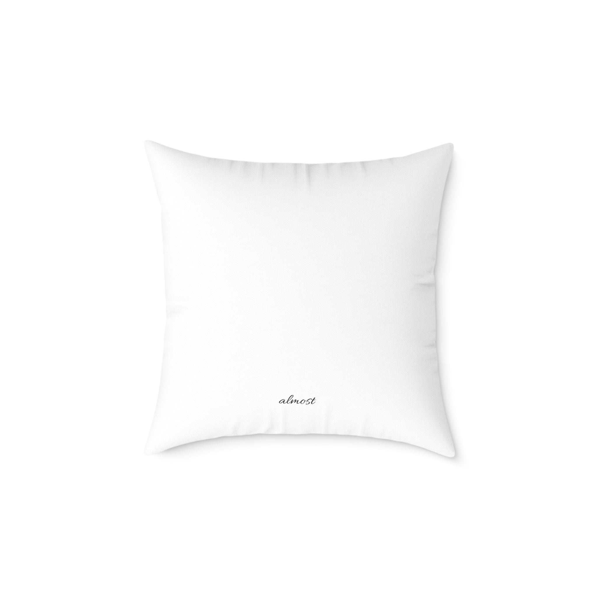 Almost Heart Square Pillow | White Black Grey Decorative Throw Pillow