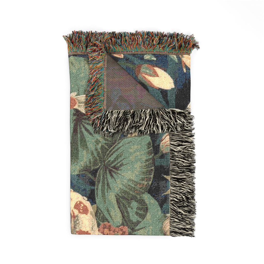 Artistic Woven Blanket for Cozy Decor, Koi Fish Throw, Elegant Home Decor, Gift for Nature Lovers, Eco-Friendly Blanket