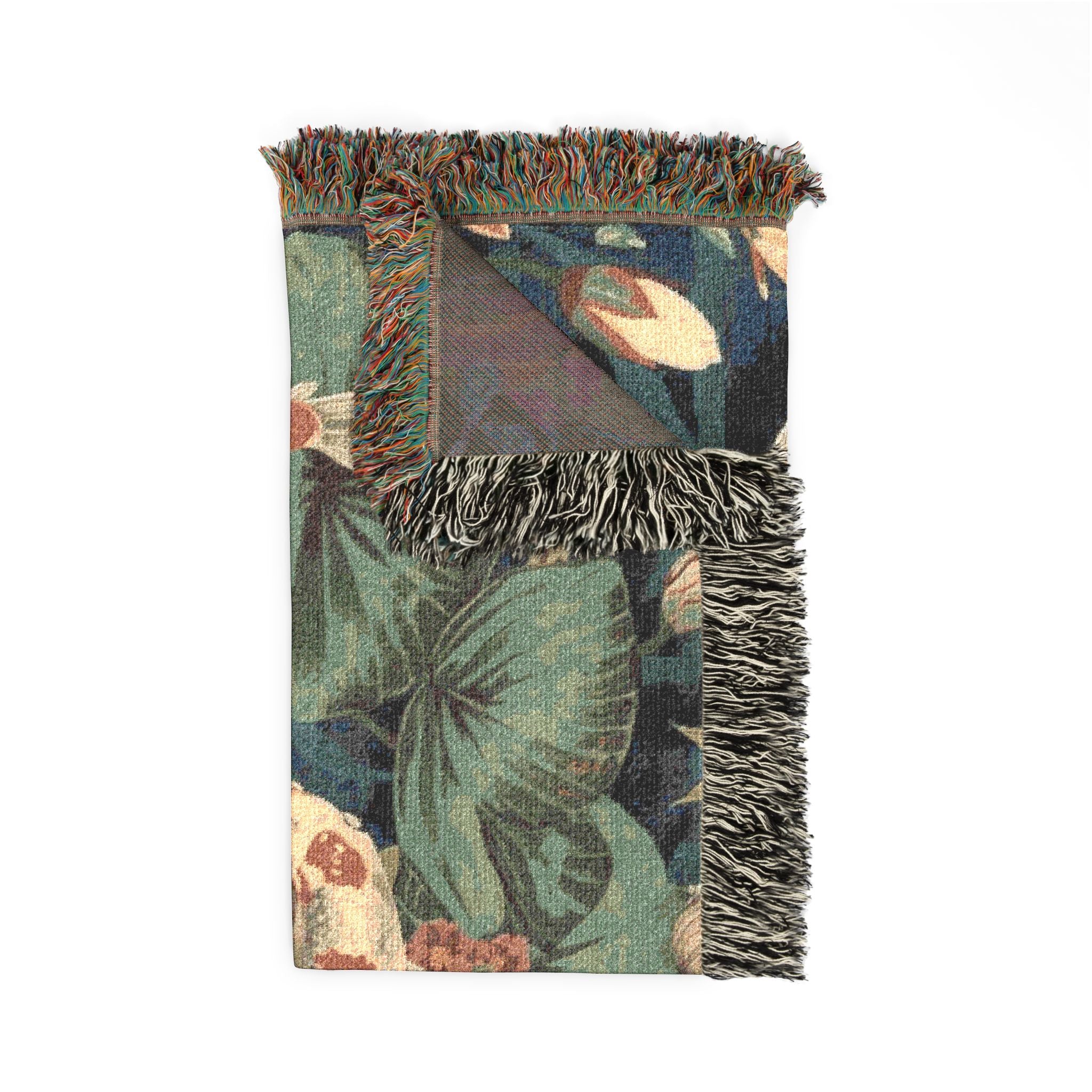 Artistic Woven Blanket for Cozy Decor, Koi Fish Throw, Elegant Home Decor, Gift for Nature Lovers, Eco-Friendly Blanket