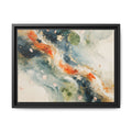 Abstract Koi Fish Watercolor Swirl Matte Canvas Framed | Multicolor Wall Art