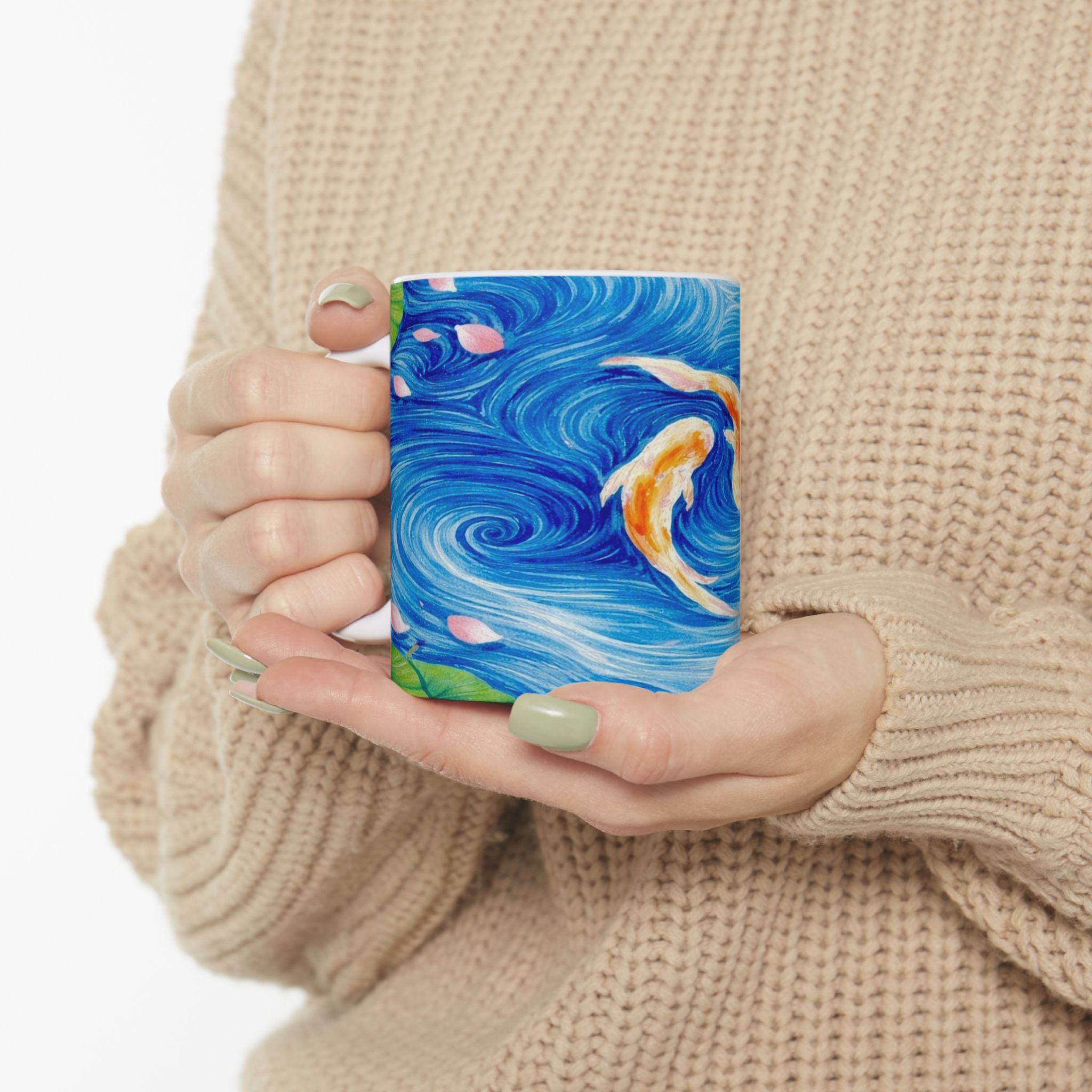Koi Fish Pond Mug | Ceramic Coffee Cup