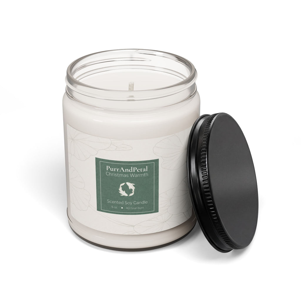 Scented Soy Candle 9oz — Natural Aromatherapy Jar (PurrAndPearl)