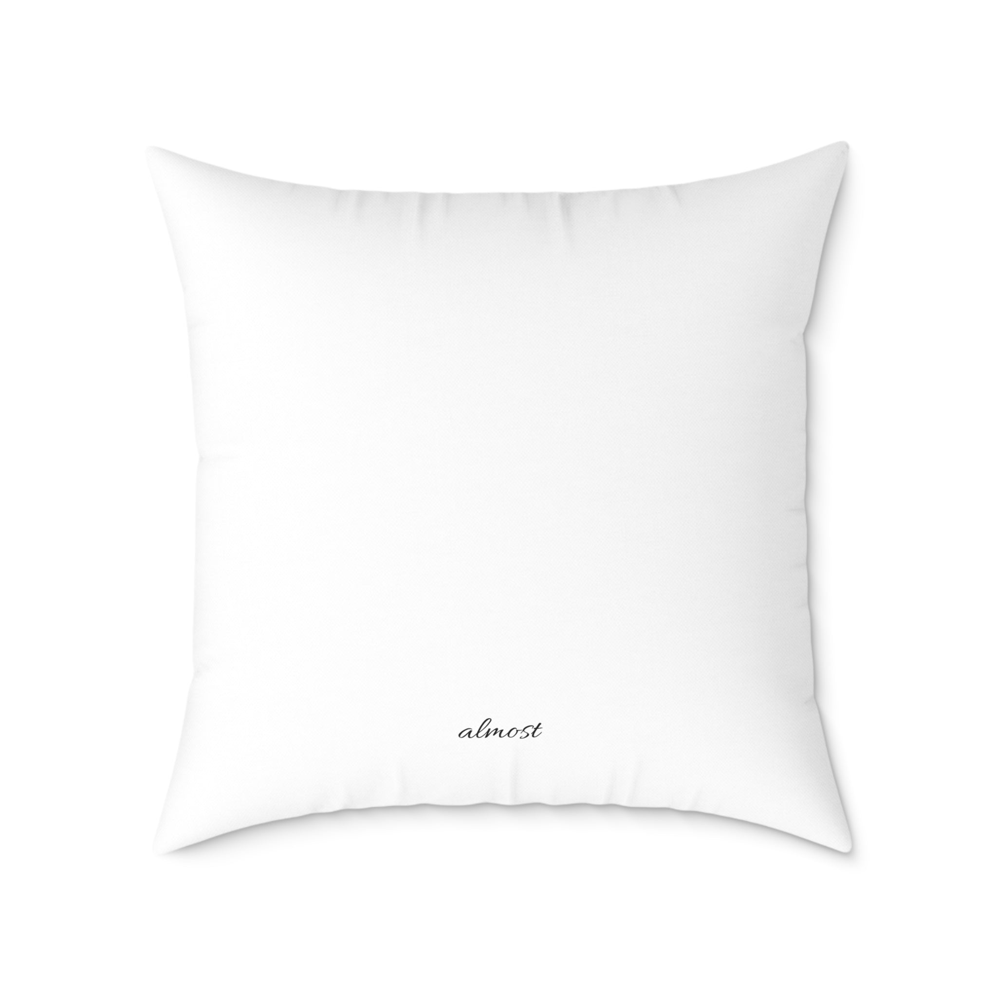 Almost Heart Square Pillow | White Black Grey Decorative Throw Pillow