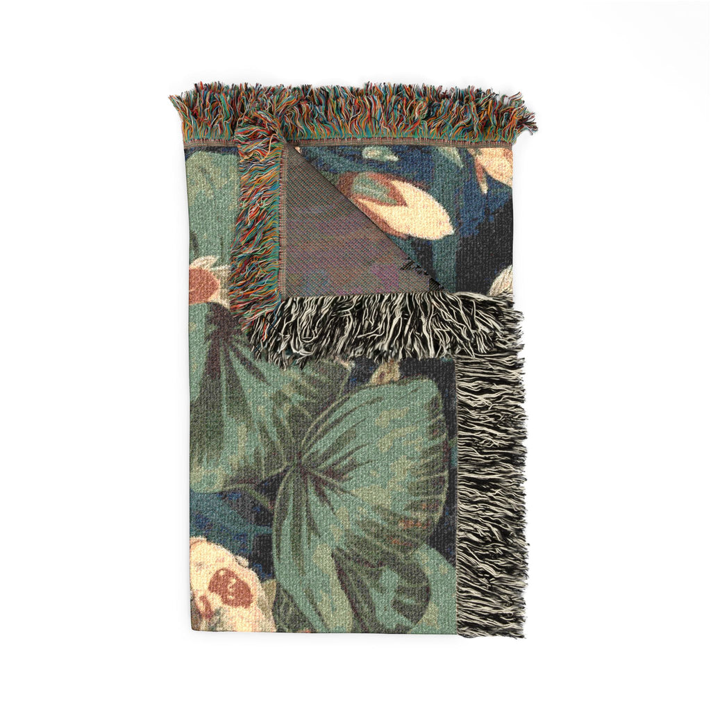 Artistic Woven Blanket for Cozy Decor, Koi Fish Throw, Elegant Home Decor, Gift for Nature Lovers, Eco-Friendly Blanket