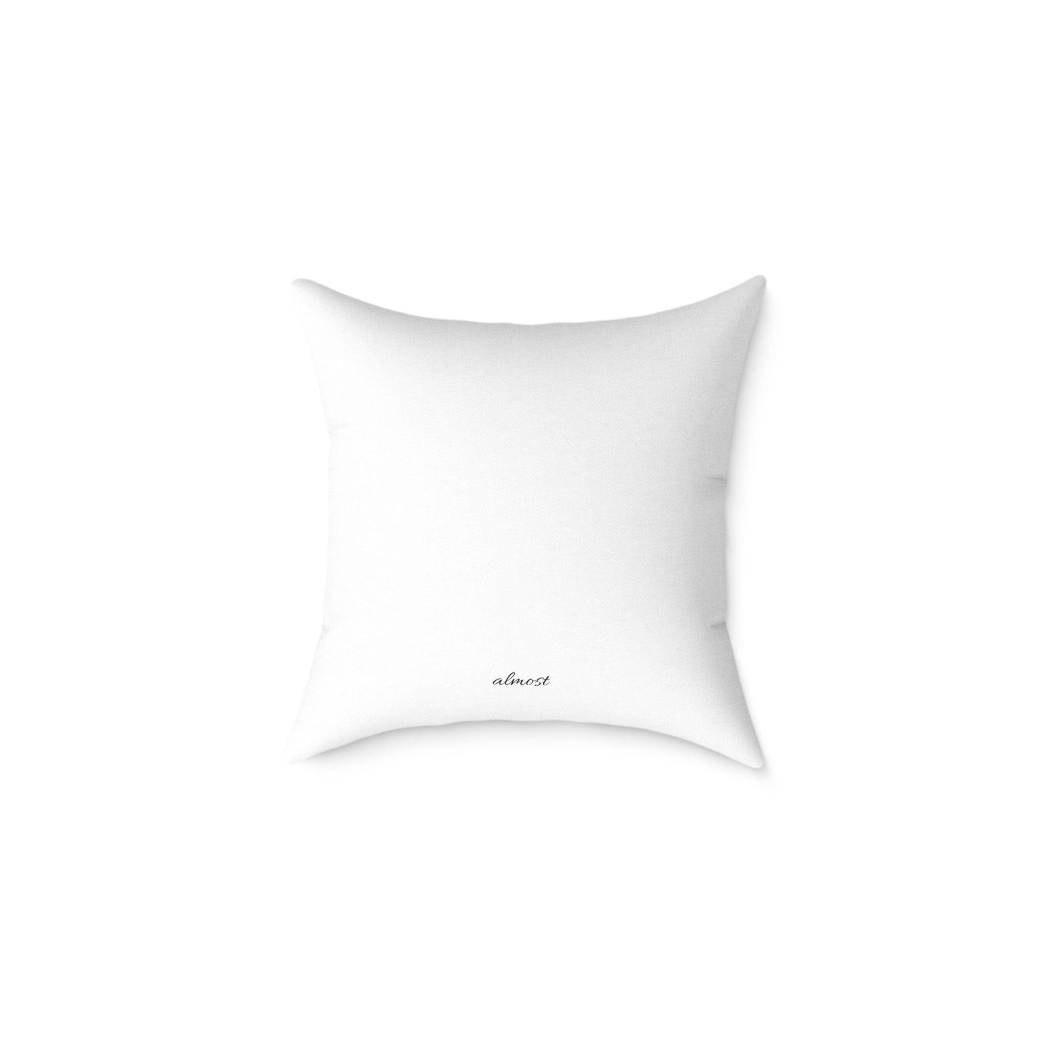 Almost Heart Square Pillow | White Black Grey Decorative Throw Pillow